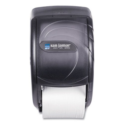 San Jamar® Duett Standard Bath Tissue Dispenser, Oceans, 7.5 x 7 x 12.75, Transparent Black Pearl Item: SJMR3590TBK