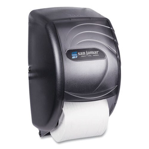 San Jamar® Duett Standard Bath Tissue Dispenser, Oceans, 7.5 x 7 x 12.75, Transparent Black Pearl Item: SJMR3590TBK