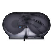 San Jamar® Twin 9" JBT Toilet Tissue Dispenser, Oceans, 19 x 5.25 x 12, Transparent Black Pearl Item: SJMR4090TBK