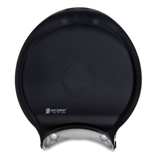 San Jamar® Single 12" JBT Bath Tissue Dispenser, Classic, 1 Roll, 12.9 x 5.63 x 14.88, Transparent Black Pearl Item: SJMR6000TBK