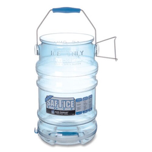 San Jamar® Saf-T-Ice Tote, 6 gal, Transparent Blue Item: SJMSI6000