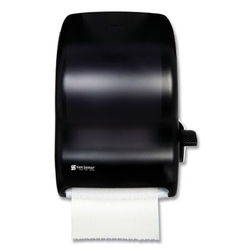 San Jamar® Lever Roll Towel Dispenser, Classic, 12.94 x 9.25 x 16.5, Transparent Black Pearl Item: SJMT1100TBK
