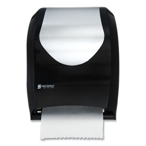 San Jamar® Tear-N-Dry Touchless Roll Towel Dispenser, 16.75 x 10 x 12.5, Black/Silver Item: SJMT1370BKSS