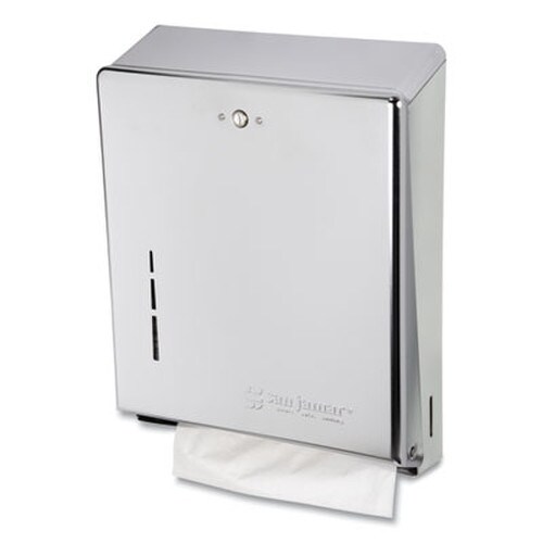 San Jamar® C-Fold/Multifold Towel Dispenser, 11.38 x 4 x 14.75, Chrome Item: SJMT1900XC