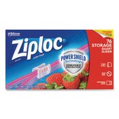 Ziploc® Slider Storage Bags, Quart, 5.88" x 1.88" x 7.88", Clear, 76 Bags/Box, 9 Boxes/Carton Item: SJN316490