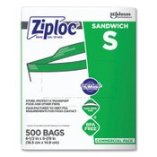 Ziploc® Resealable Sandwich Bags, 6.5" x 6", Clear, 500/Box Item: SJN682255