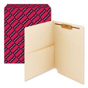 Smead Heavyweight End Tab Fastener Folders, Interior Front-Cover Pocket, 0.75" Expansion, 1 Fastener, Letter Size, Manila, 50/Box Item: SMD34100
