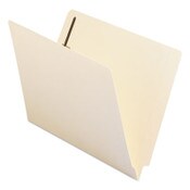 Smead End Tab Fastener Folders with Reinforced Straight Tabs, 11-pt Manila, 1 Fastener, Letter Size, Manila Exterior, 50/Box Item: SMD34110
