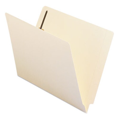 Smead End Tab Fastener Folders with Reinforced Straight Tabs, 11-pt Manila, 1 Fastener, Letter Size, Manila Exterior, 50/Box Item: SMD34110