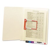 Smead Heavyweight Manila Reinforced End Tab U-Clip Fastener Folders, 0.75" Expansion, 1 Fastener, Letter Size, Manila, 50/Box Item: SMD34112