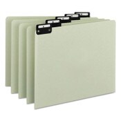 Smead Alphabetic Top Tab Indexed File Guide Set, 1/5-Cut Top Tab, A to Z, 8.5 x 11, Green, 25/Set Item: SMD50576