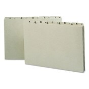 Smead Alphabetic Top Tab Indexed File Guide Set, 1/5-Cut Top Tab, A to Z, 8.5 x 14, Green, 25/Set Item: SMD52376