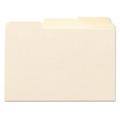 Smead Manila Card Guides, 1/3-Cut Top Tab, Blank, 4 x 6, Manila, 100/Box Item: SMD56030