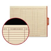Smead Manila Out Guides with Printed Form, 1/5-Cut End Tab, Out, 8.5 x 11, Manila, 100/Box Item: SMD61910