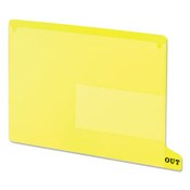 Smead Colored Poly Out Guides with Pockets, 1/3-Cut End Tab, Out, 8.5 x 11, Yellow, 25/Box Item: SMD61956