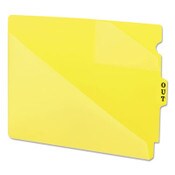 Smead End Tab Poly Out Guides, Two-Pocket Style, 1/3-Cut End Tab, Out, 8.5 x 11, Yellow, 50/Box Item: SMD61966