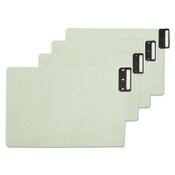 Smead 100% Recycled End Tab Pressboard Guides with Metal Tabs, 1/3-Cut End Tab, Blank, 8.5 x 14, Green, 50/Box Item: SMD63235