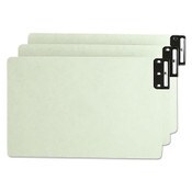 Smead 100% Recycled End Tab Pressboard Guides with Metal Tabs, 1/3-Cut End Tab, A to Z, 8.5 x 14, Green, 25/Set Item: SMD63276