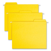 Smead™ FasTab Hanging Folders, Letter Size, 1/3-Cut Tabs, Yellow, 20/Box Item: SMD64097