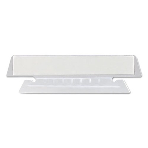 Smead Poly Index Tabs and Inserts For Hanging File Folders, 1/3-Cut, White/Clear, 3.5" Wide, 25/Pack Item: SMD64615