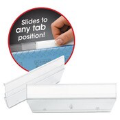 Smead Easy Slide Hanging Folder Tab, 1/3-Cut, White/Clear, 3.5" Wide, 18/Pack Item: SMD64626
