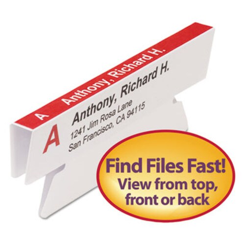 Smead Viewables Hanging Folder Tabs and Labels, Quick-Fold Tabs with Labels, 1/3-Cut, White, 3.5" Wide, 45/Pack Item: SMD64912