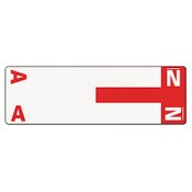 Smead AlphaZ Color-Coded First Letter Combo Alpha Labels, A/N, 1.16 x 3.63, Red/White, 5/Sheet, 20 Sheets/Pack Item: SMD67152