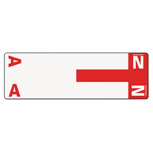 Smead AlphaZ Color-Coded First Letter Combo Alpha Labels, A/N, 1.16 x 3.63, Red/White, 5/Sheet, 20 Sheets/Pack Item: SMD67152