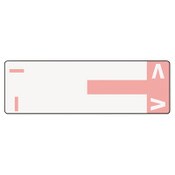 Smead AlphaZ Color-Coded First Letter Combo Alpha Labels, I/V, 1.16 x 3.63, Pink/White, 5/Sheet, 20 Sheets/Pack Item: SMD67160