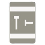 Smead AlphaZ Color-Coded Second Letter Alphabetical Labels, T, 1 x 1.63, Gray, 10/Sheet, 10 Sheets/Pack Item: SMD67190