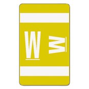 Smead AlphaZ Color-Coded Second Letter Alphabetical Labels, W, 1 x 1.63, Yellow, 10/Sheet, 10 Sheets/Pack Item: SMD67193