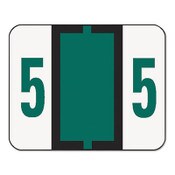 Smead Numerical End Tab File Folder Labels, 5, 1 x 1.25, White, 500/Roll Item: SMD67375