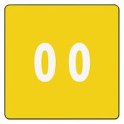 Smead Numerical End Tab File Folder Labels, 0, 1.5 x 1.5, Yellow, 250/Roll Item: SMD67420