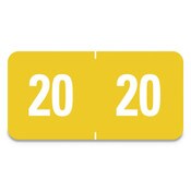 Smead Yearly End Tab File Folder Labels, 20, 0.5 x 1, Yellow, 25/Sheet, 10 Sheets/Pack Item: SMD67920