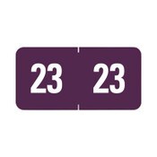 Smead Yearly End Tab File Folder Labels, 23, 0.5 x 1, Purple, 25/Sheet, 10 Sheets/Pack Item: SMD67923