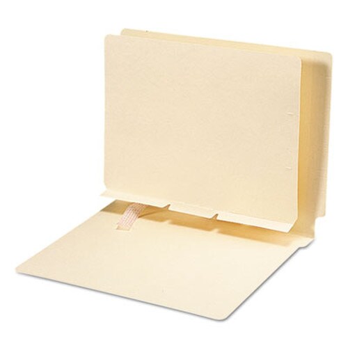 Smead Self-Adhesive Folder Dividers for Top/End Tab Folders, Prepunched for Fasteners, 1 Fastener, Letter Size, Manila, 100/Box Item: SMD68021