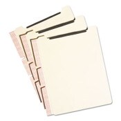 Smead Self-Adhesive Folder Dividers with Twin-Prong Fasteners for Top/End Tab Folders, 1 Fastener, Letter Size, Manila, 25/Pack Item: SMD68025