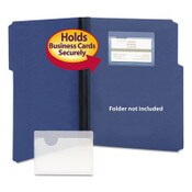 Smead Self-Adhesive Poly Pockets, Top Load, 4.06 x 3, Clear, 100/Box Item: SMD68123