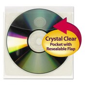 Smead Self-Adhesive CD/Diskette Pockets, Clear, 10/Pack Item: SMD68144