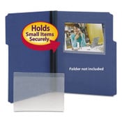 Smead Self-Adhesive Poly Pockets, Top Load, 6.25 x 4.56, Clear, 100/Box Item: SMD68164