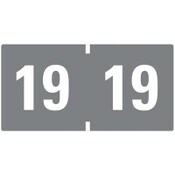 Smead Yearly End Tab File Folder Labels, 19, 0.75 x 1.5, Gray, 500/Roll Item: SMD68319