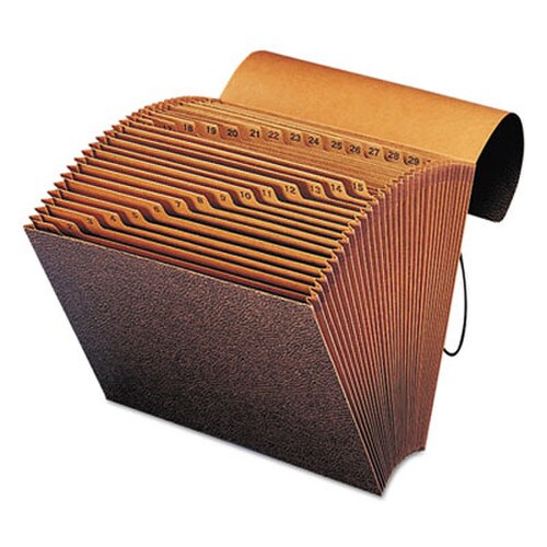 Smead TUFF Expanding Wallet, 31 Sections, Elastic Cord Closure, 1/15-Cut Tabs, Letter Size, Redrope Item: SMD70367