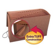 Smead TUFF Expanding Wallet, 31 Sections, Elastic Cord Closure, 1/15-Cut Tabs, Legal Size, Redrope Item: SMD70369