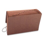 Smead TUFF Expanding Wallet, 12 Sections, Elastic Cord Closure, 1/12-Cut Tabs, Legal Size, Redrope Item: SMD70390