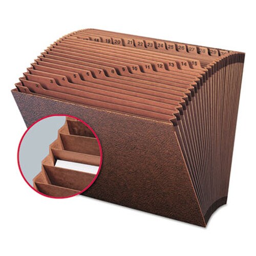 Smead TUFF Expanding Open-Top Stadium File, 31 Sections, 1/31-Cut Tabs, Letter Size, Redrope Item: SMD70467