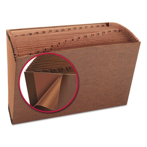 Smead TUFF Expanding Open-Top Stadium File, 31 Sections, 1/31-Cut Tabs, Legal Size, Redrope Item: SMD70469