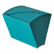 Smead™ Heavy-Duty Indexed Expanding Open Top Color Files, 21 Sections, 1/21-Cut Tabs, Letter Size, Teal Item: SMD70717