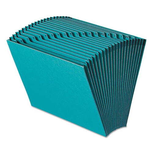 Smead Heavy-Duty Indexed Expanding Open Top Color Files, 21 Sections, 1/21-Cut Tabs, Letter Size, Teal Item: SMD70717
