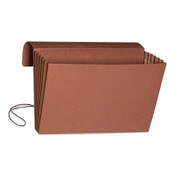 Smead Redrope Expanding Wallet With Elastic Cord, 5.25" Expansion, 1 Section, Elastic Cord Closure, Legal Size, Redrope, 10/Box Item: SMD71111