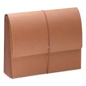 Smead TUFF Expanding Wallets, 5.25" Expansion, 1 Section, Elastic Cord Closure, Letter Size, Redrope Item: SMD71164